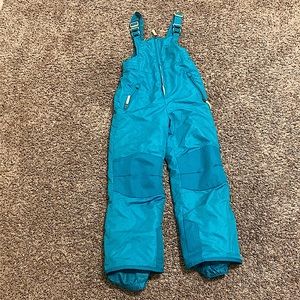 turquoise snow pants